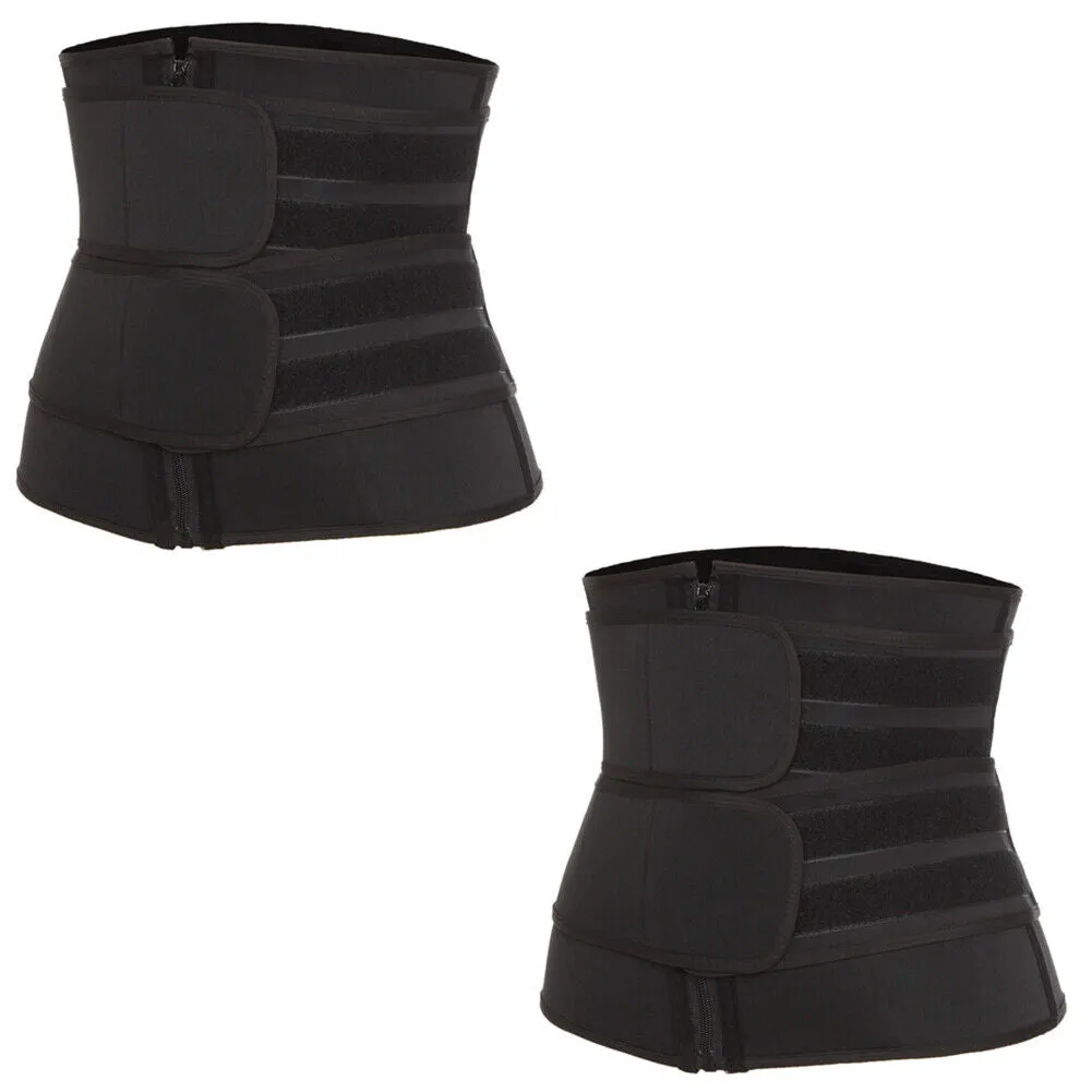 US 1-2 Pack Women Waist Trainer Corset Sauna Sweat Weight Loss Body Shaper