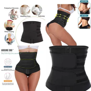 US 1-2 Pack Women Waist Trainer Corset Sauna Sweat Weight Loss Body Shaper