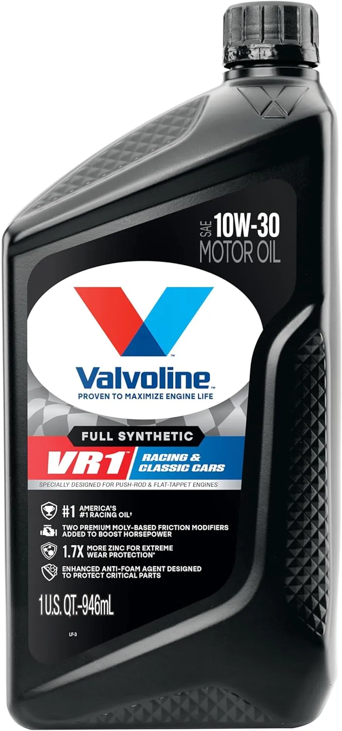 Valvoline VR1 Racing Synthetic SAE 10W-30 Motor Oil 1 QT, Case of 6