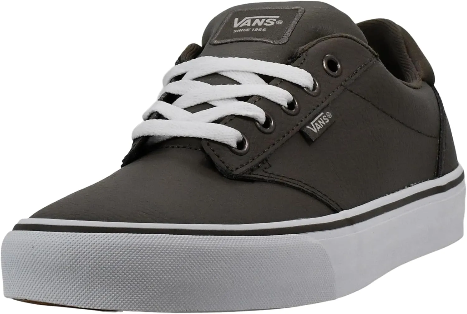 Vans Men's Atwood Deluxe Sneaker, 2-Tone Leather Gray, 10 M US