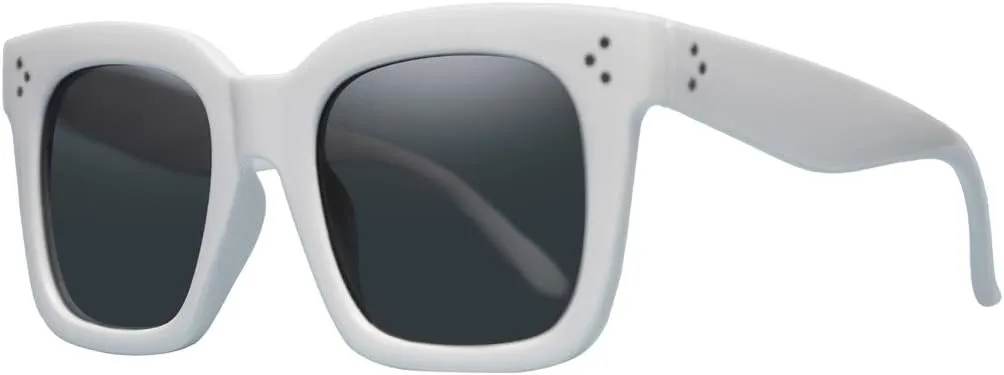 Vintage Women Oversized Sunglasses Designer Luxury Square Sun Glasses UV400 Protection Flat Lens