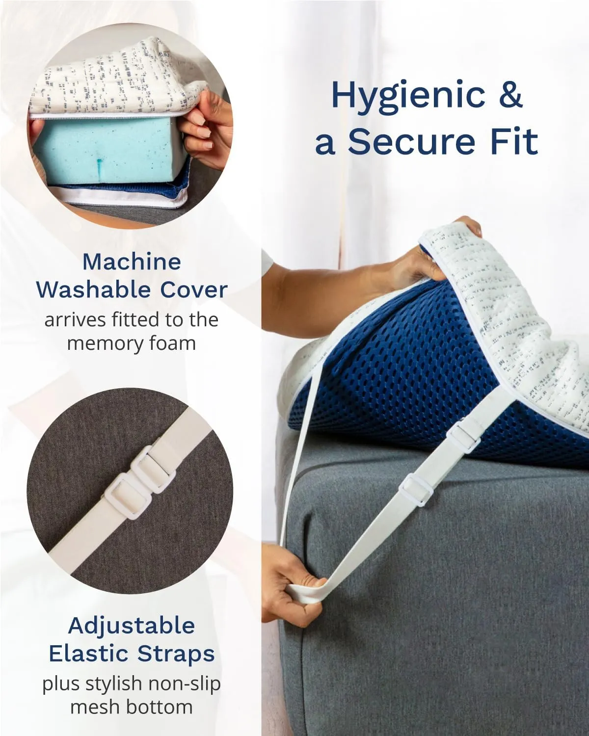 ViscoSoft 3 Inch Memory Foam Mattress Topper King - Select High Density - (Gel-Infused and Ventilated) Mattress Pad with Soft Removable Bamboo-Rayon Cover