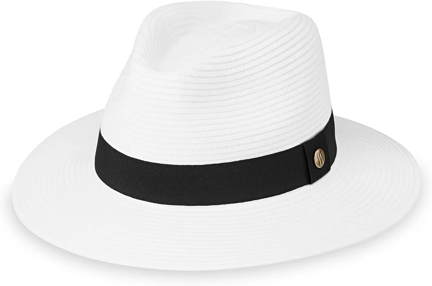 Wallaroo Hat Company Women’s Petite Palm Beach Fedora – UPF 50  UV Protection Sun Hat, Packable, Adjustable, Small Size