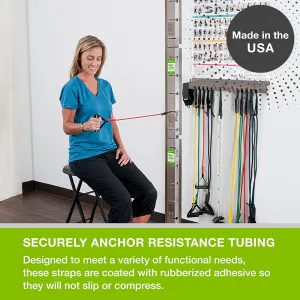 Web Anchor Strap with Metal Hook - 12 Pack - Physical Rehab Accessory for Clinic, Home, or Gym