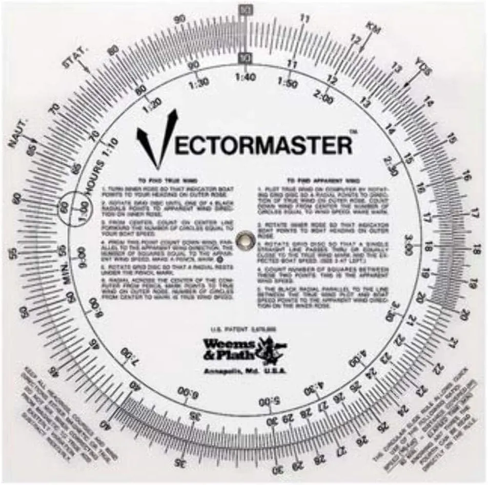 Weems & Plath Marine Navigation Vectormaster Circular Slide Rule and Navigation Tool
