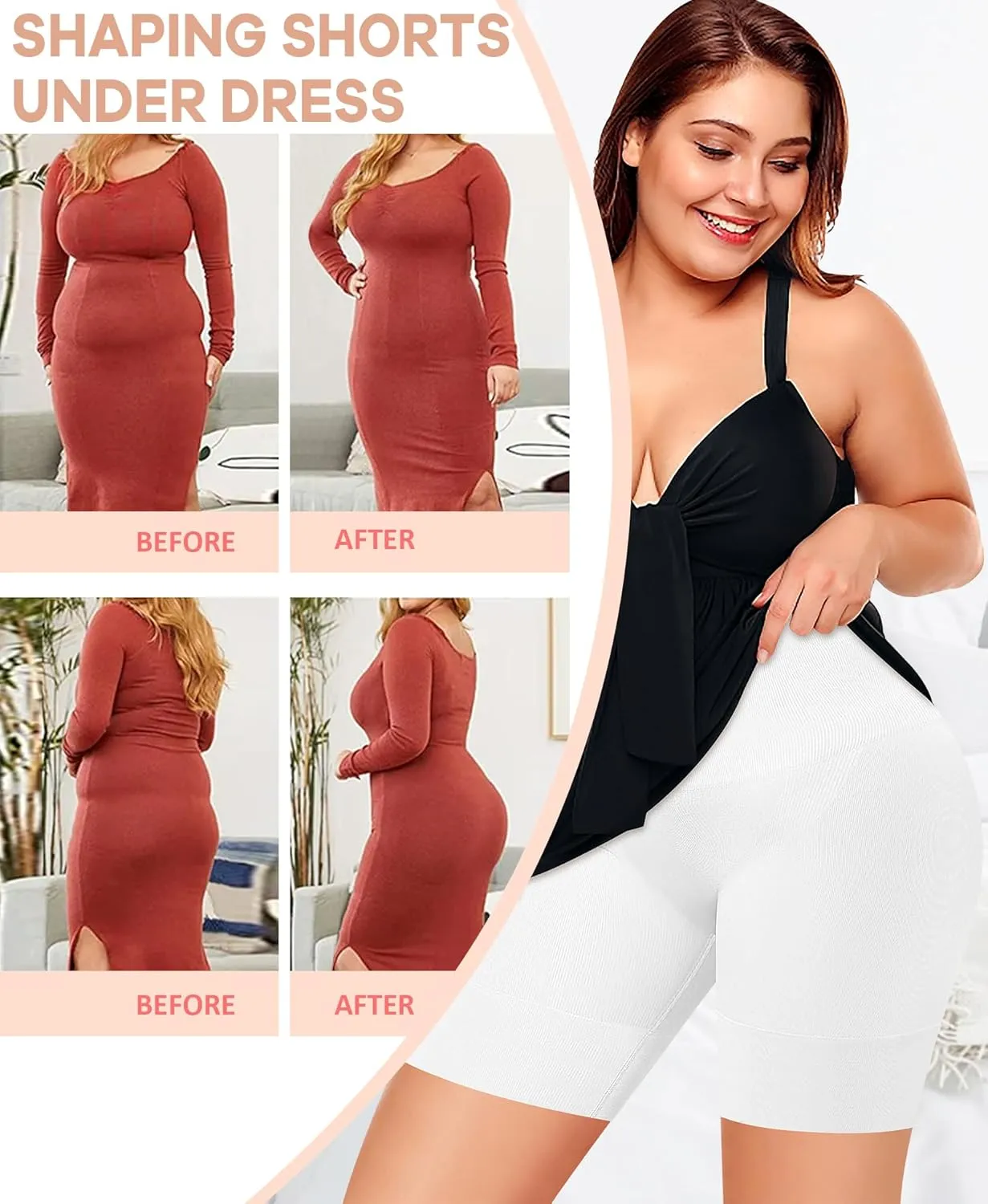 Werena Tummy Control Shapewear Shorts for Women Seamless High Waisted Body Shaper Shaping Underwear Girdle Panties