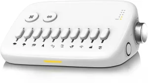 White Noise Sound Machine with 30 Soothing Sounds, Slide-Rail Button Deasign & DIY Scene Modes, Rechargeable Sleep Machine, Adjustable Volume/Timers/Women Day Gift for Adult,Baby,Travel