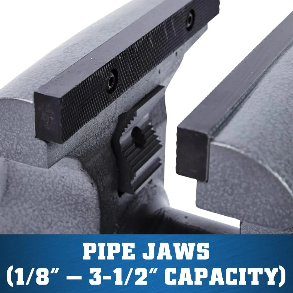 Wilton Tradesman Bench Vise, 8" Jaw Width, 6-3/4" Max Jaw Opening, 4-3/4" Throat (Model 1780A)