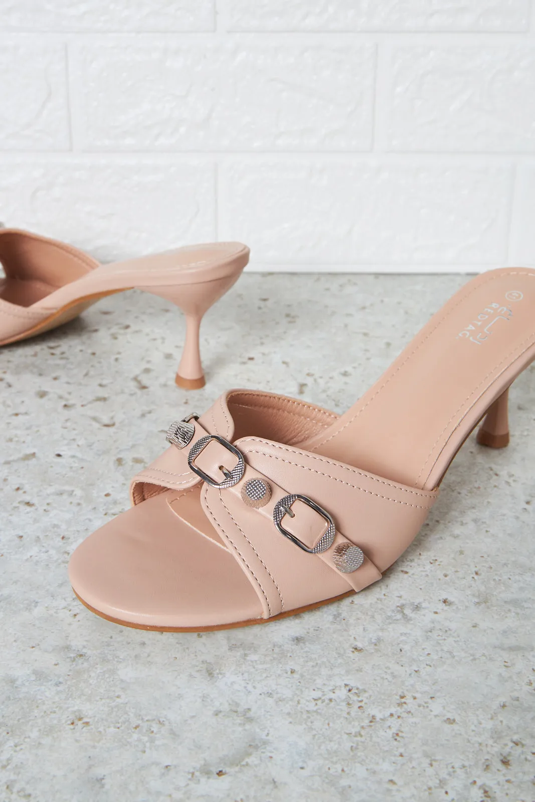 Women Pink Embellished Mule