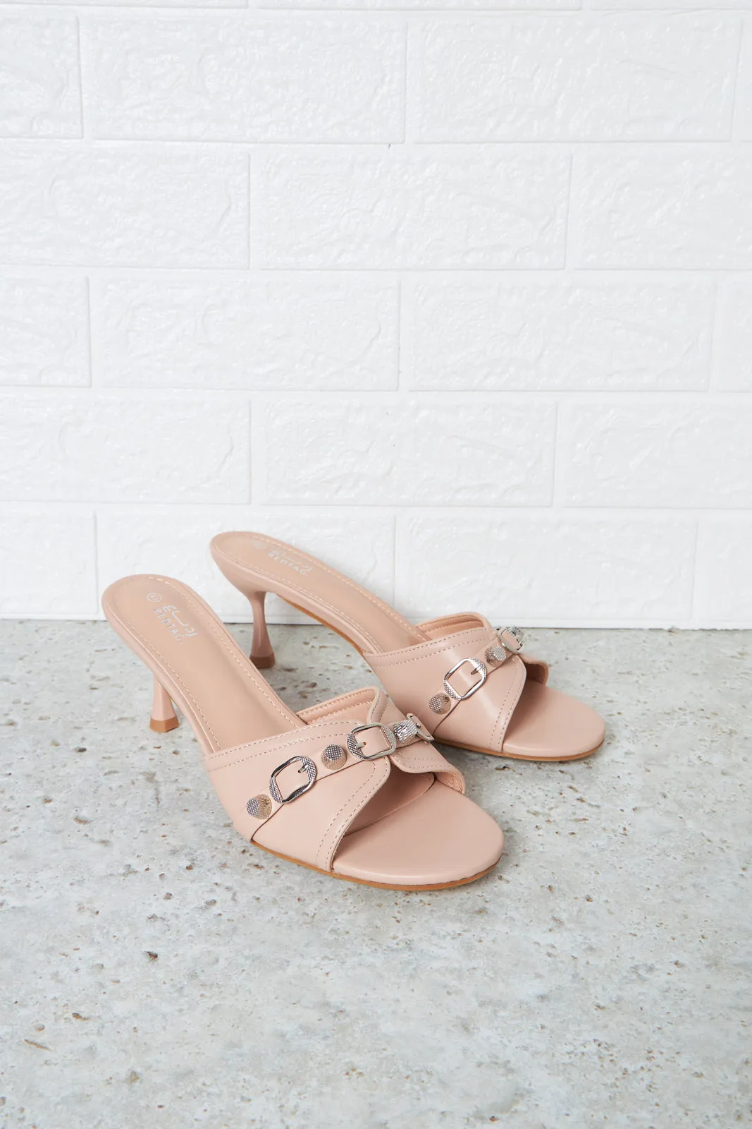 Women Pink Embellished Mule