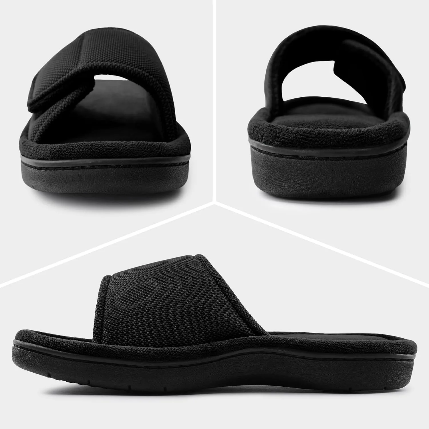 Women's Adjustable Indoor/Outdoor Machine Washable Memory Foam Slide
