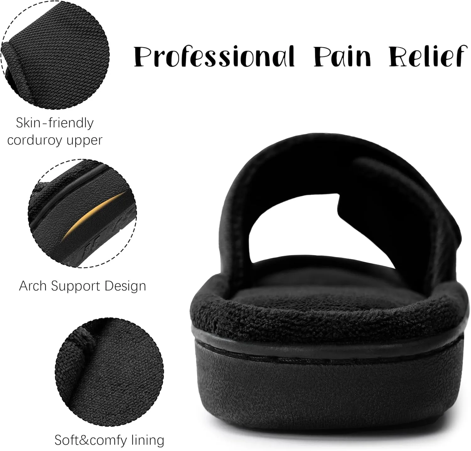 Women's Adjustable Indoor/Outdoor Machine Washable Memory Foam Slide