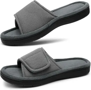 Women's Adjustable Indoor/Outdoor Machine Washable Memory Foam Slide