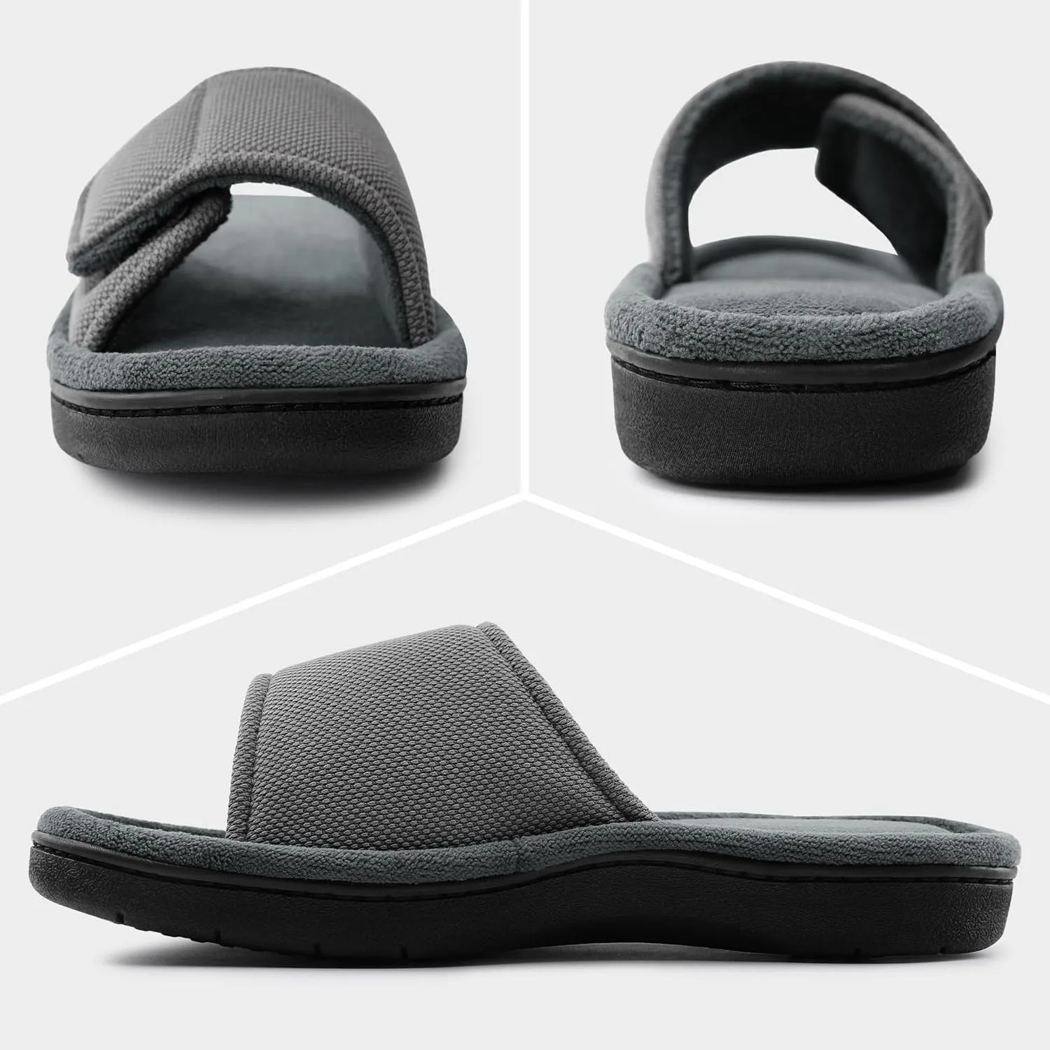 Women's Adjustable Indoor/Outdoor Machine Washable Memory Foam Slide
