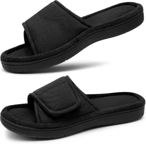 Women's Adjustable Indoor/Outdoor Machine Washable Memory Foam Slide