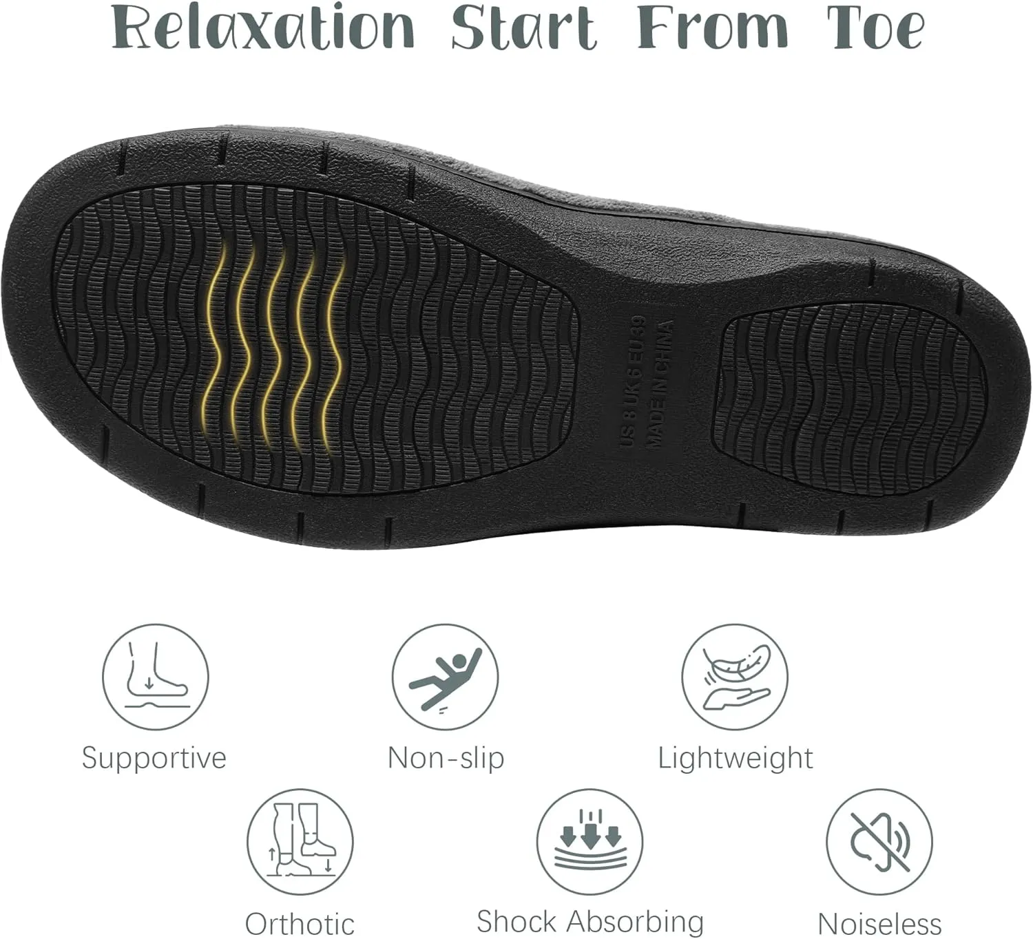 Women's Adjustable Indoor/Outdoor Machine Washable Memory Foam Slide