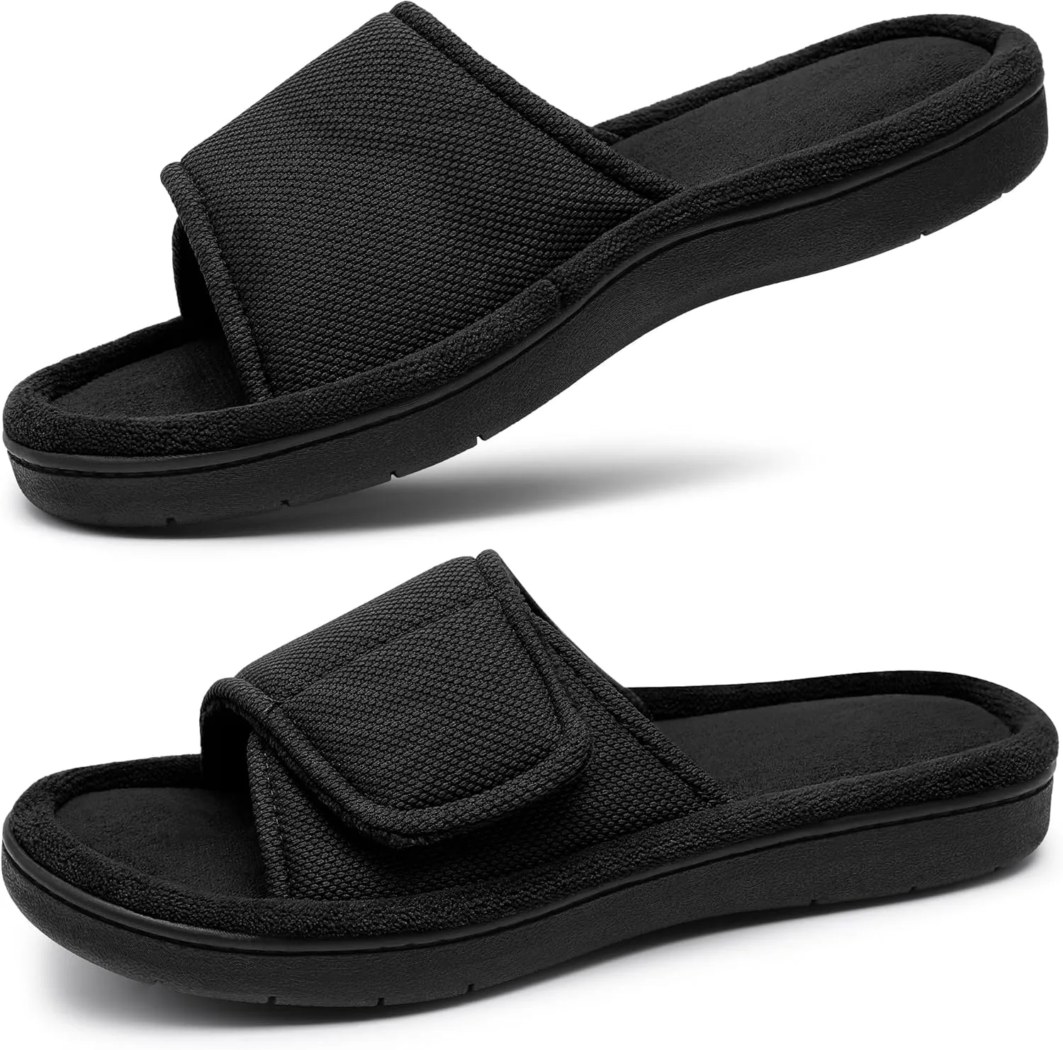 Women's Adjustable Indoor/Outdoor Machine Washable Memory Foam Slide