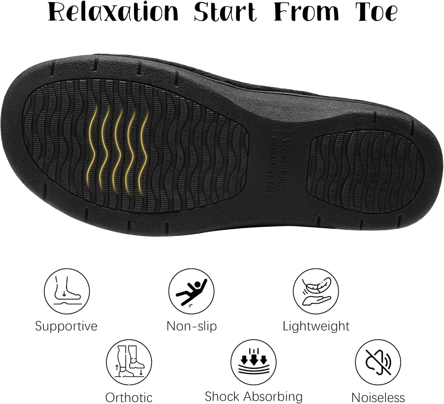 Women's Adjustable Indoor/Outdoor Machine Washable Memory Foam Slide