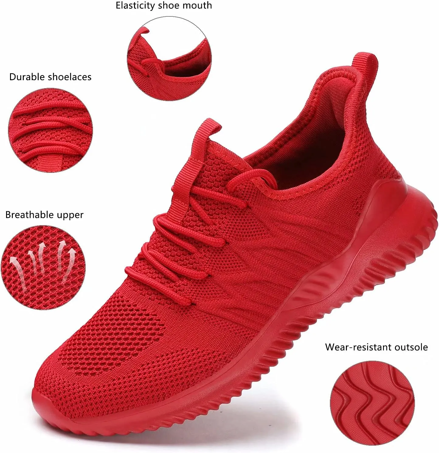 Women's Ladies Tennis Shoes Running Walking Sneakers Work Casual Comfor Lightweight Non-Slip Gym Trainers