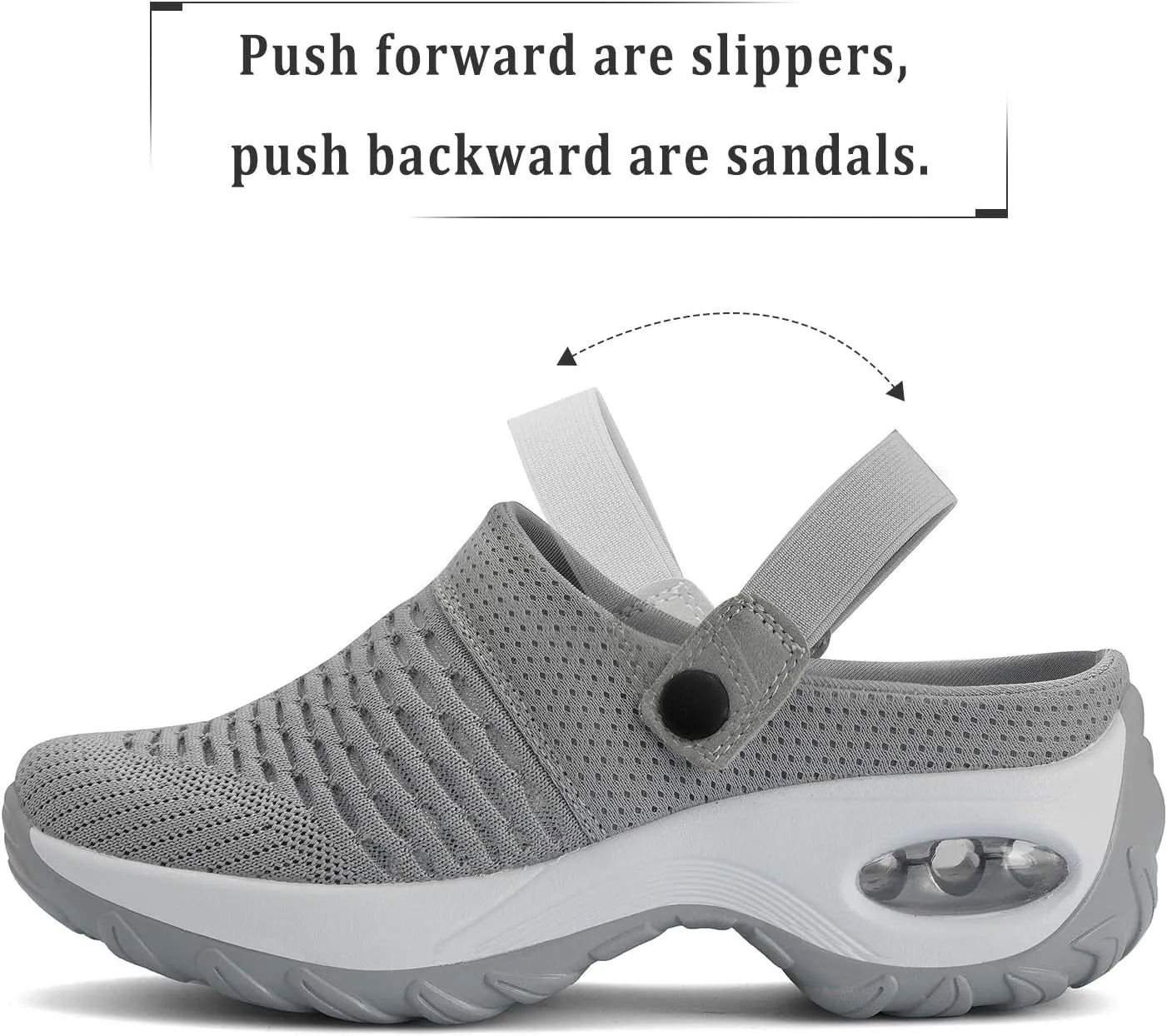 Women's Mesh Garden Shoes Air Cushion Mule Clogs Lightweight Walking Shoes