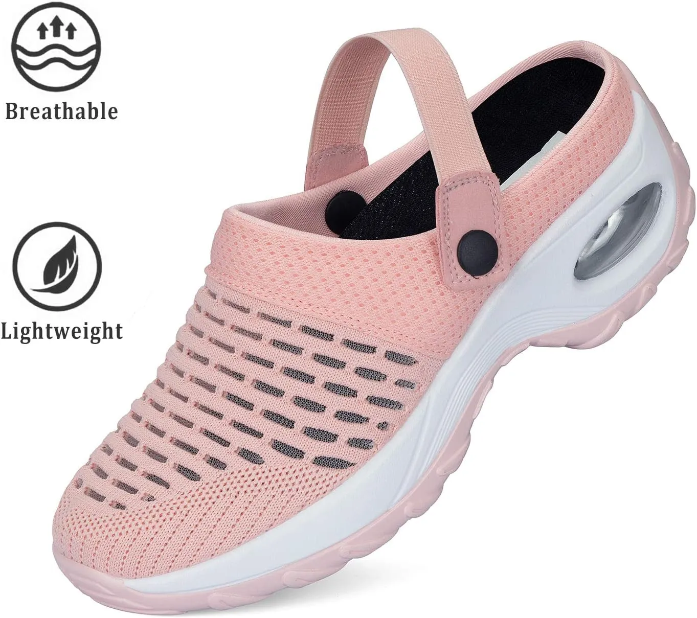 Women's Mesh Garden Shoes Air Cushion Mule Clogs Lightweight Walking Shoes