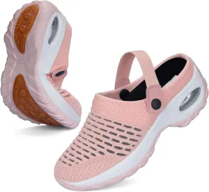 Women's Mesh Garden Shoes Air Cushion Mule Clogs Lightweight Walking Shoes