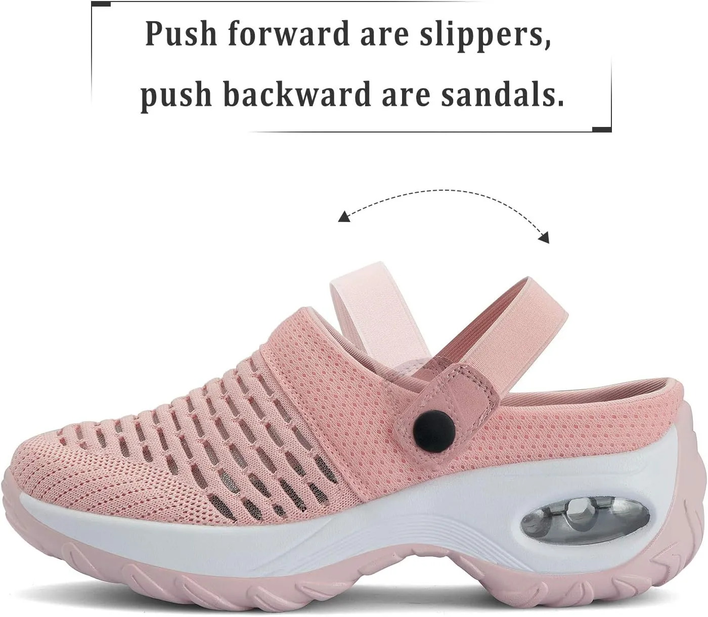 Women's Mesh Garden Shoes Air Cushion Mule Clogs Lightweight Walking Shoes