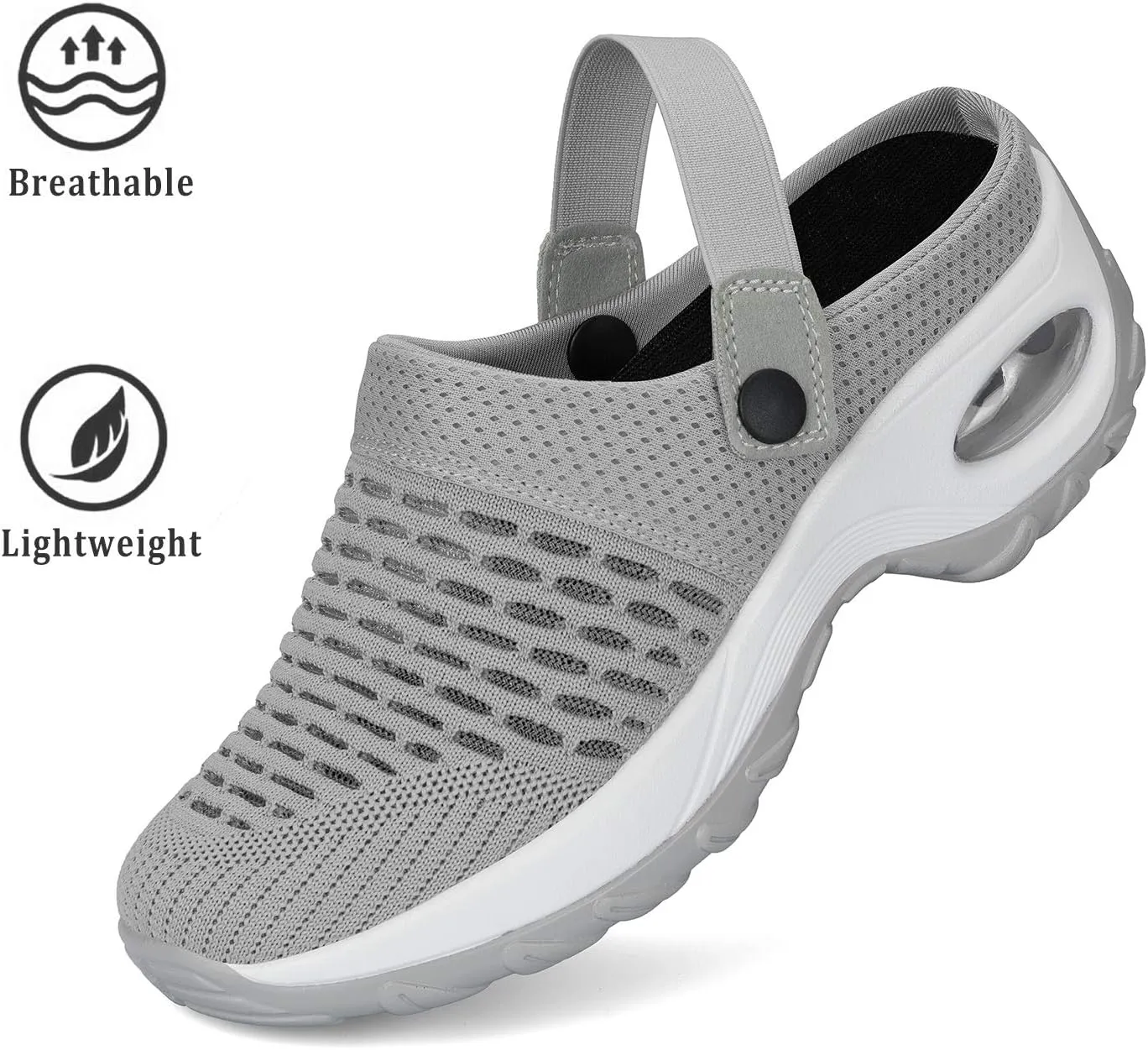 Women's Mesh Garden Shoes Air Cushion Mule Clogs Lightweight Walking Shoes