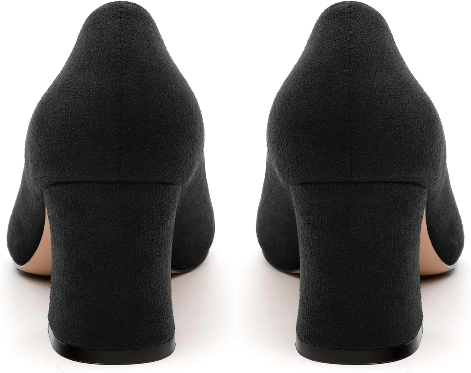 Women's Pointed Toe Mid Heel Pumps Slip On Fashion Closed Toe High Heel Shoes for Women