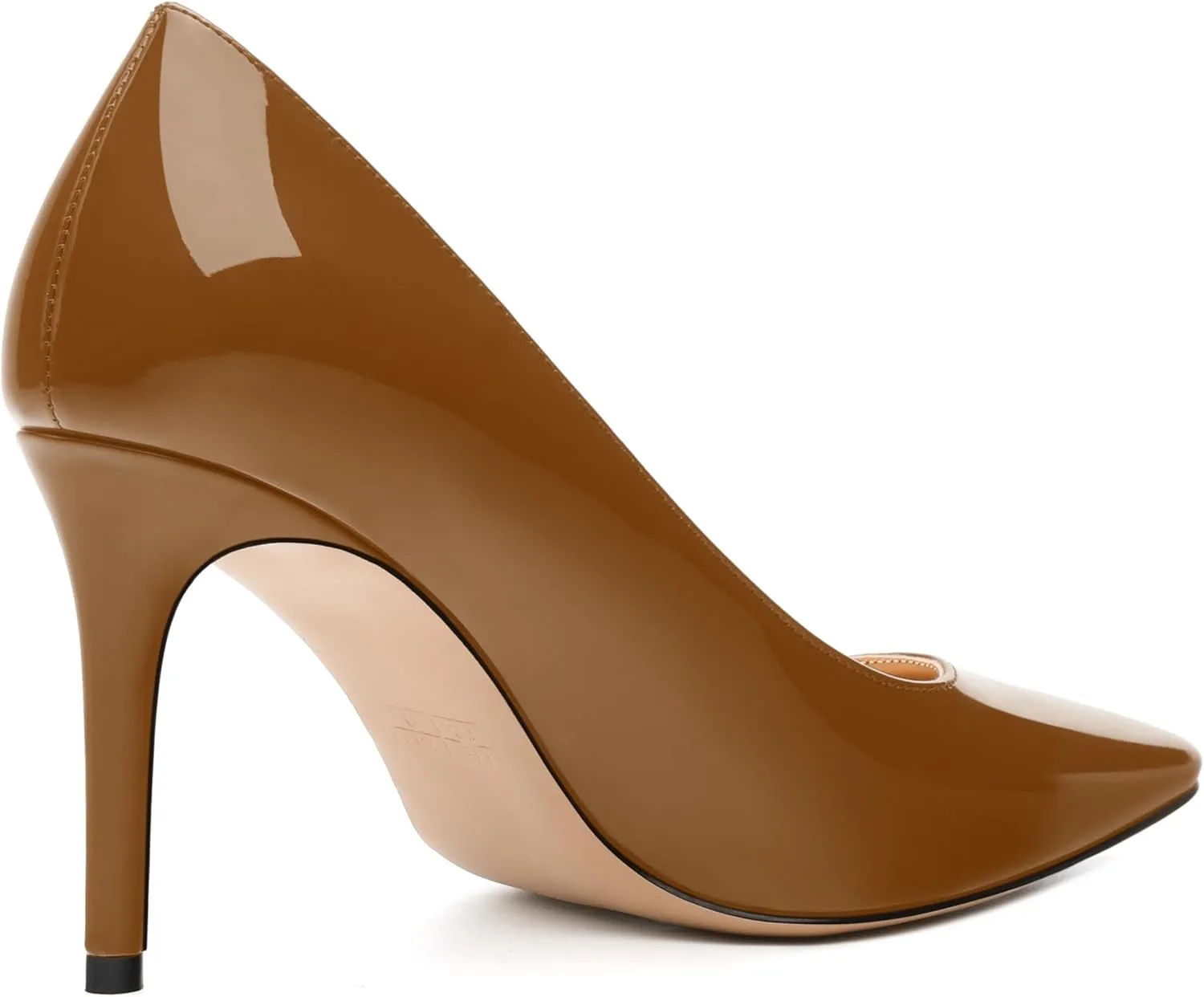 Women's Pumps, Pointed Toe Slip On High Heels, Fashion Solid Patent High Heel Shoes for Women