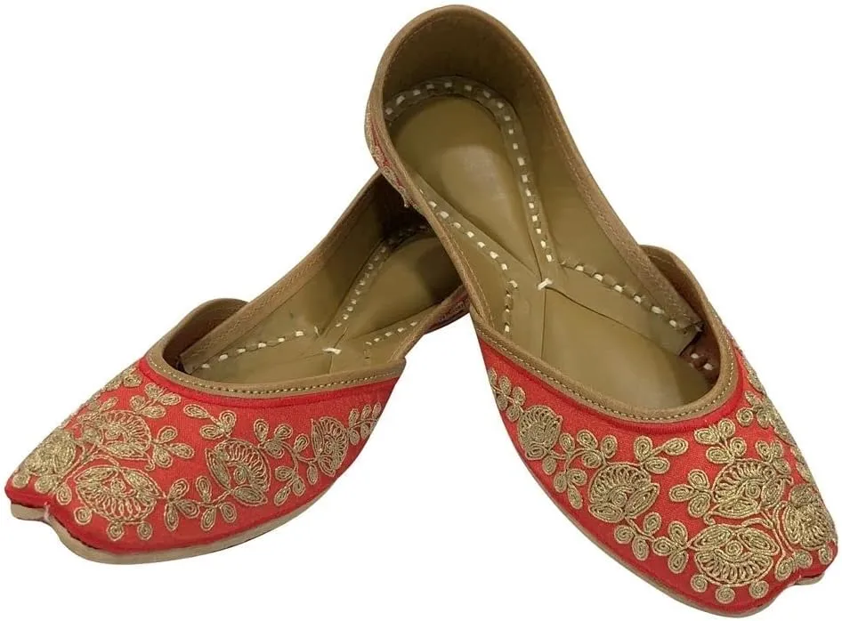 Women's Punjabi Jutti for Ethnic Shoes Cream Gold Wedding Shoes Mojari Traditional Indian Jooti Sandles Handmade Juti