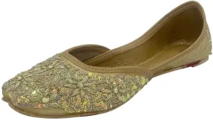 Women's Punjabi Jutti for Ethnic Shoes Cream Gold Wedding Shoes Mojari Traditional Indian Jooti Sandles Handmade Juti