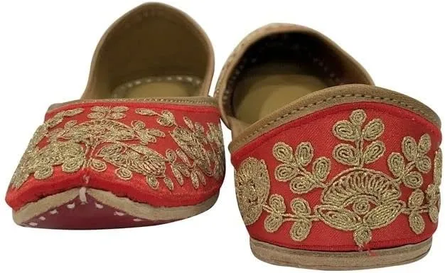 Women's Punjabi Jutti for Ethnic Shoes Cream Gold Wedding Shoes Mojari Traditional Indian Jooti Sandles Handmade Juti