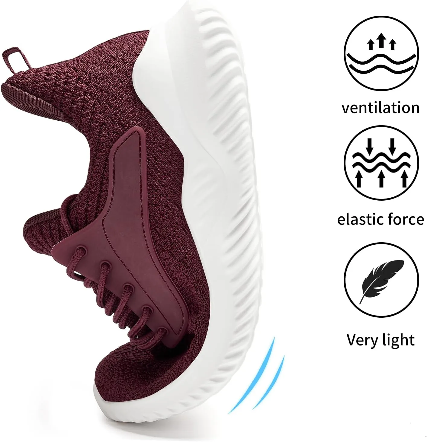 Womens Tennis Shoes Walking Sneakers - Memory Foam Running Slip On Gym Athletic Workout Nursing Comfort Work Shoe Lightweight
