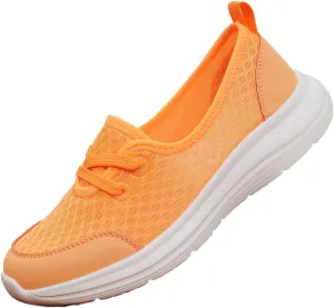 Womens Walking Shoes Tennis Lightweight Gym Sneakers Slip On Low Cut Workout Trainer Sport Breathable Mesh Running Shoes Comfortable Fashion Sneakers for Outdoor