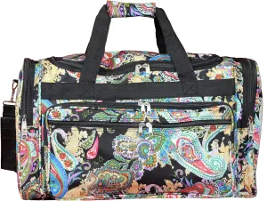 World Traveler Paisley 22-inch Carry-on Duffle Bag with Adjustable Shoulder Strap