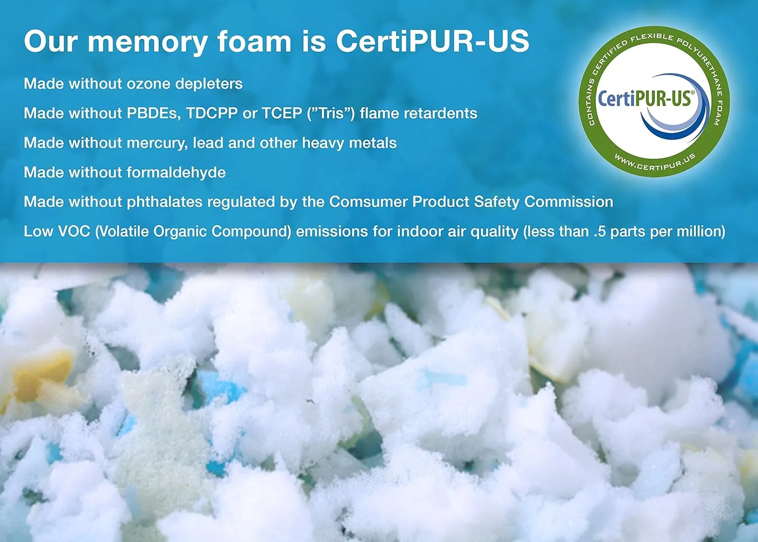 Xtreme Comforts Bean Bag Filler w/Shredded Memory Foam Filling - Pillow Stuffing Material for Couch Pillows, Cushions, Bean Bag Refill Filling, & More Poly Fil/Polyfill Stuffing Needs (2.5 Pounds)