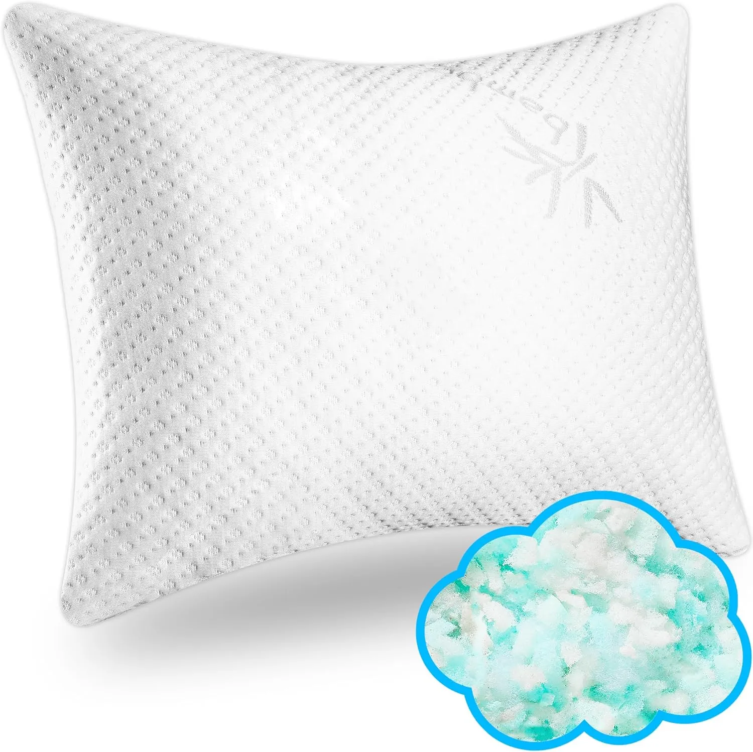 Xtreme Comforts Pillows for Sleeping - GreenGuard Gold Certified Adjustable Standard Memory Foam Pillow for Side, Back & Stomach Sleepers w/Removable Cooling Zipper Cover - Made in The USA