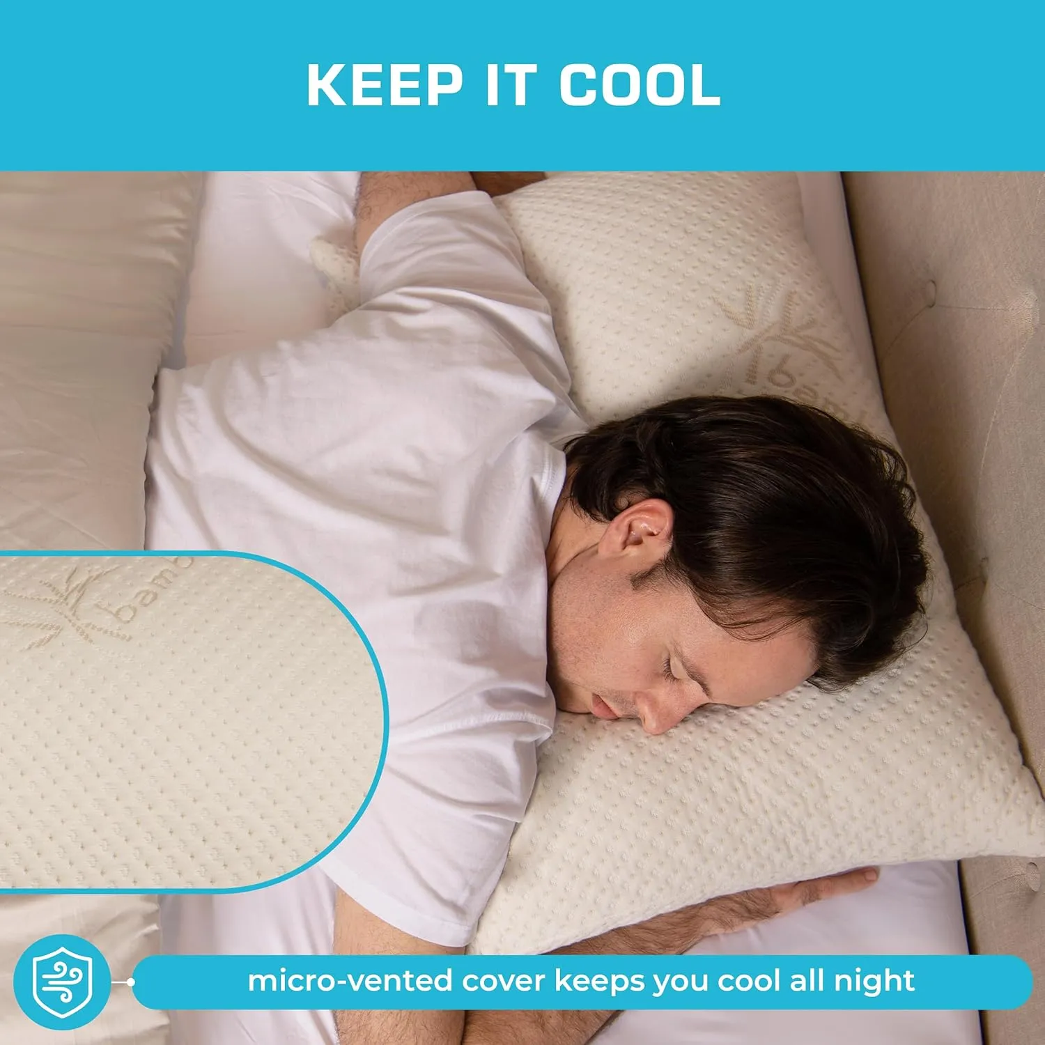 Xtreme Comforts Pillows for Sleeping - GreenGuard Gold Certified Adjustable Standard Memory Foam Pillow for Side, Back & Stomach Sleepers w/Removable Cooling Zipper Cover - Made in The USA