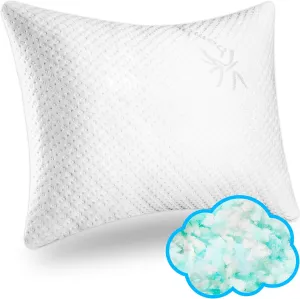 Xtreme Comforts Pillows for Sleeping - GreenGuard Gold Certified Adjustable Standard Memory Foam Pillow for Side, Back & Stomach Sleepers w/Removable Cooling Zipper Cover - Made in The USA