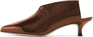 XYD Women Pointed Toe Kitten Mules Low Heels Slip On Pumps Slide Sandals Clog Backless Shoes