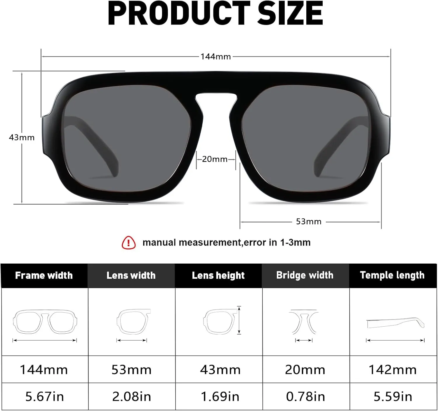 YDAOWKN Trendy Square Aviator Sunglasses for Women Men Retro Flat Top Frame Single Bridge Sun Glasses Vintage Shades