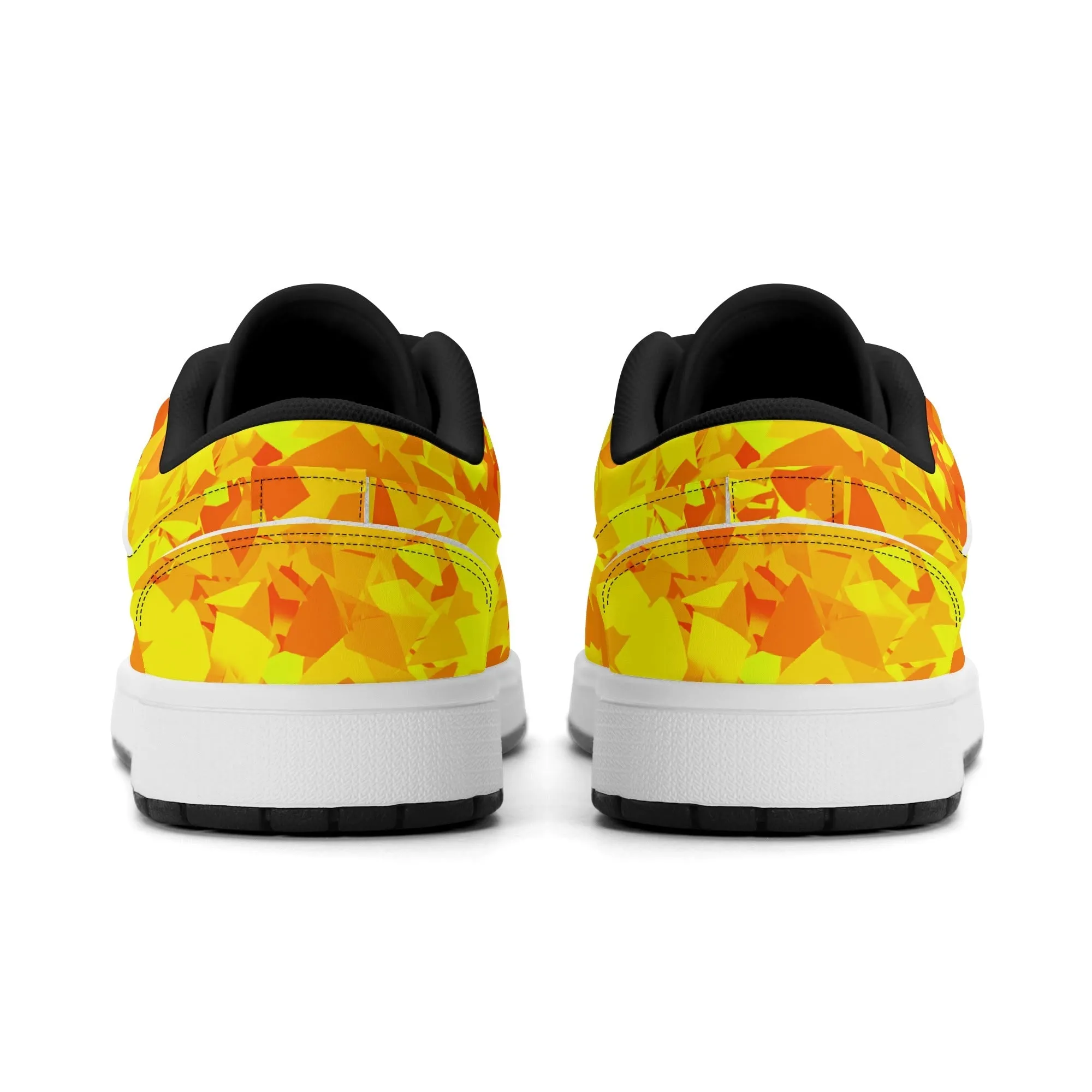 Yellow Crystal Low Top Leder Sneaker für Damen