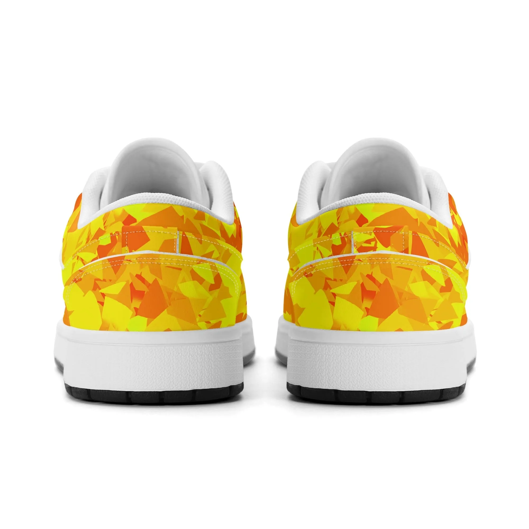 Yellow Crystal Low Top Leder Sneaker für Damen