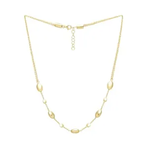 Yellow Gold Polished Pebble Necklace