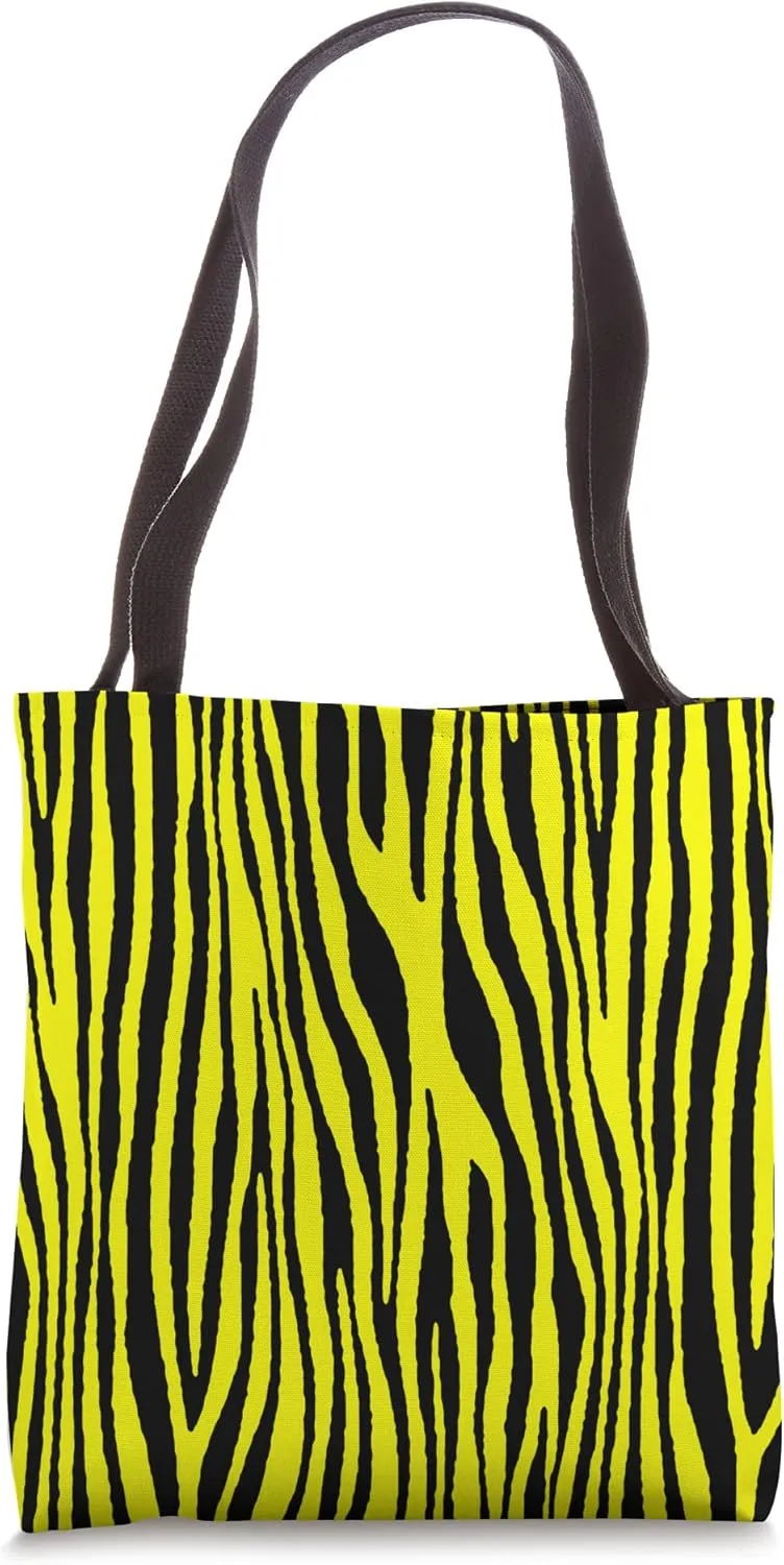 Zebra Pattern Camouflage Abstract In Yellow Tote Bag