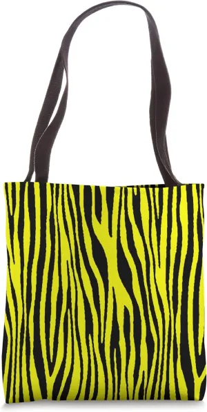 Zebra Pattern Camouflage Abstract In Yellow Tote Bag