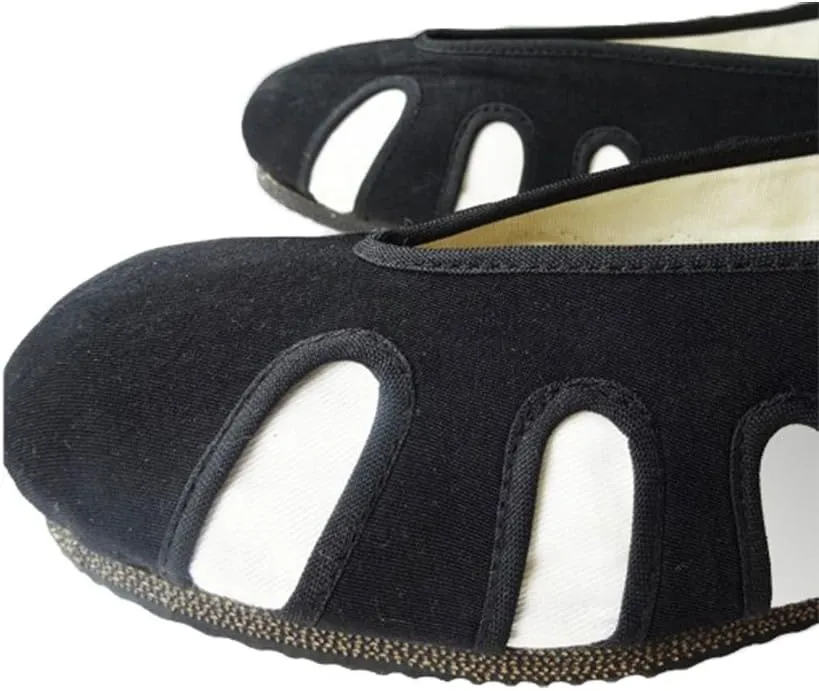 ZooBoo Chinese Monk Buddha Shoes - Wushu Buddhist Kung Fu Tai Chi Shaolin Qi Gong Trainer Wing Chun Slipper Sneaker Footwear with Rubber Sole for Men and Women