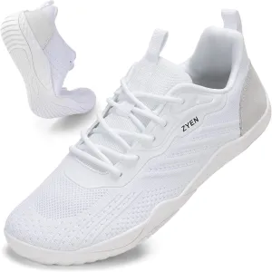 ZYEN Mens Barefoot Shoes Wide Toe Box Trail Running Sneakers Zero Drop Non-Slip Extra Wide Width Walking Shoes Minimalist Wrestling Sneakers Gym Trainer 6.5-13